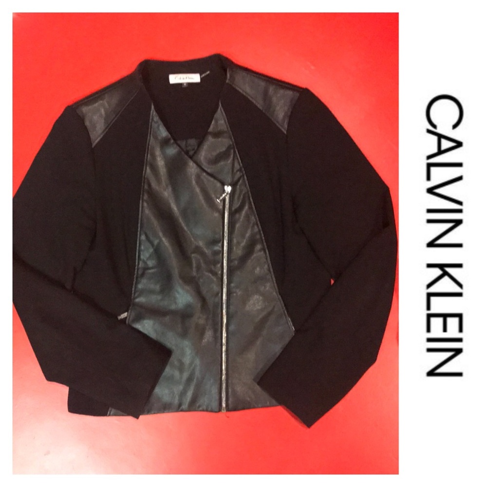 Calvin Klein black Zippered jacket size M NWOT